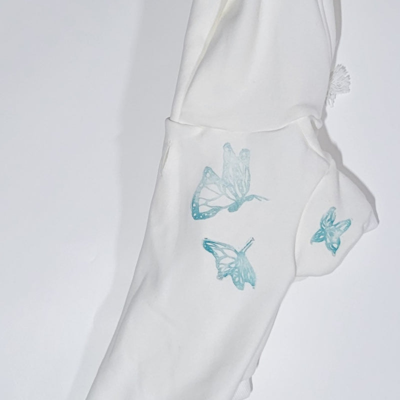 Butterfly Hand Printed Dog Hoodie