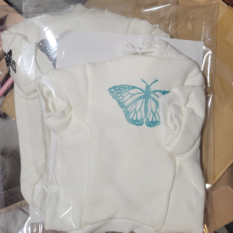 Butterfly Hand Printed Dog Hoodie