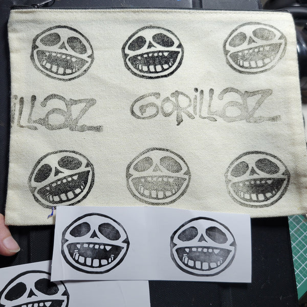 Gorillaz 'Bonesy' - Canvas Bag Pouch - 