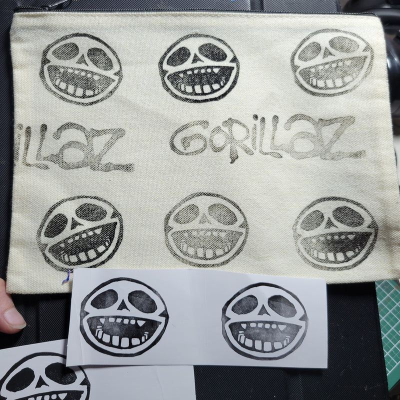 Gorillaz 'Bonesy' - Canvas Bag Pouch - 