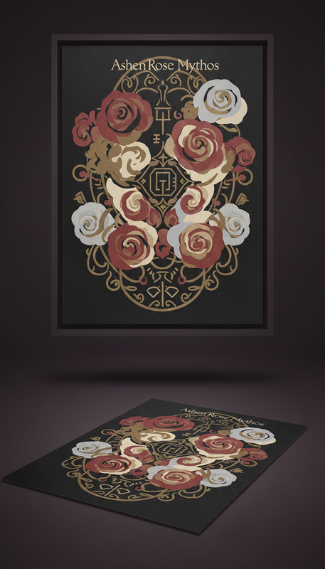 Ashen Rose Mythos Graphic Poster