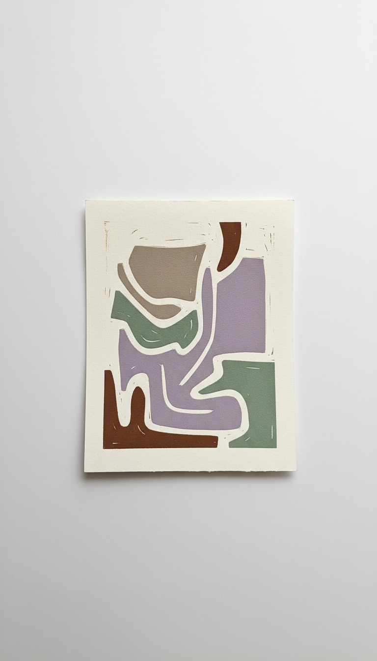Hand-Pulled Unframed Linocut Print
