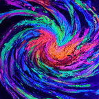 Galaxy Burst- UV Reactive/Glow-in-the-dark Textured Impasto Painting