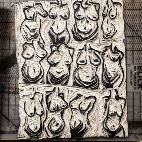 Beautiful Bodies - Linoleum Block Print