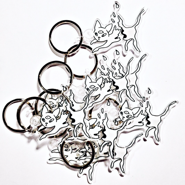 Ampersand the Cat is Vaporizing - Keychain