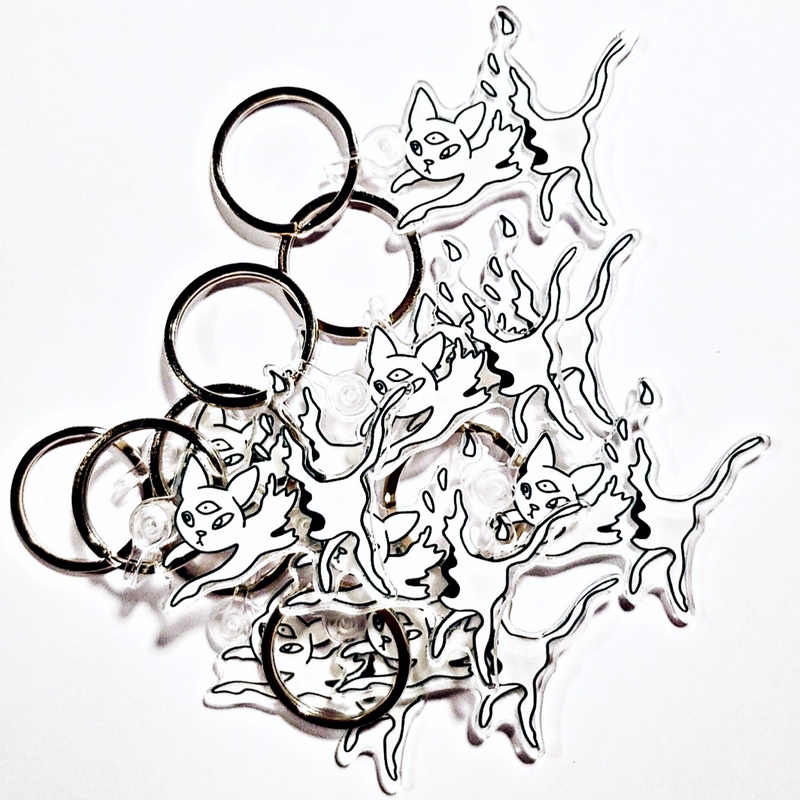 Ampersand the Cat is Vaporizing - Keychain