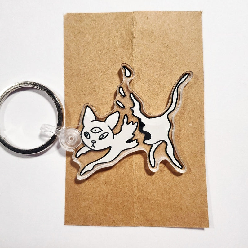 Ampersand the Cat is Vaporizing - Keychain