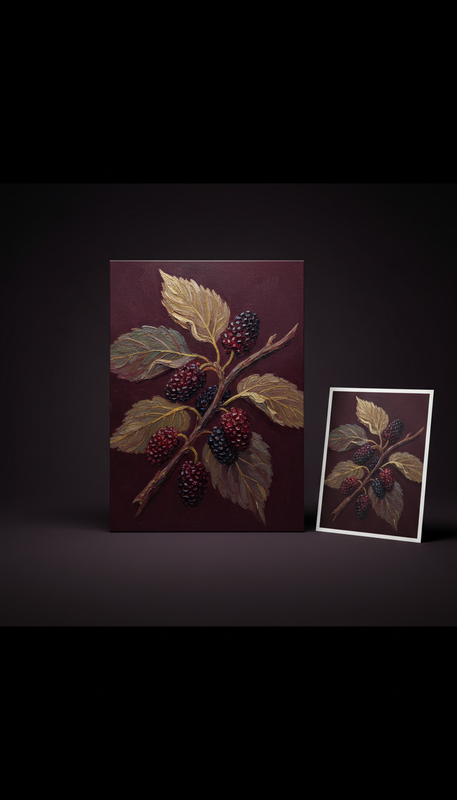 Blood Mulberry Botanica Original Painting