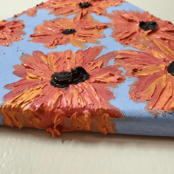 Orange Poppies - Impasto Painting