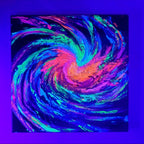 Galaxy Burst- UV Reactive/Glow-in-the-dark Textured Impasto Painting