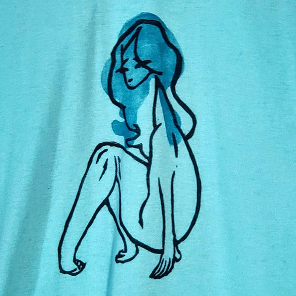 Sweet Disposition- Hand Printed Racerback Tank