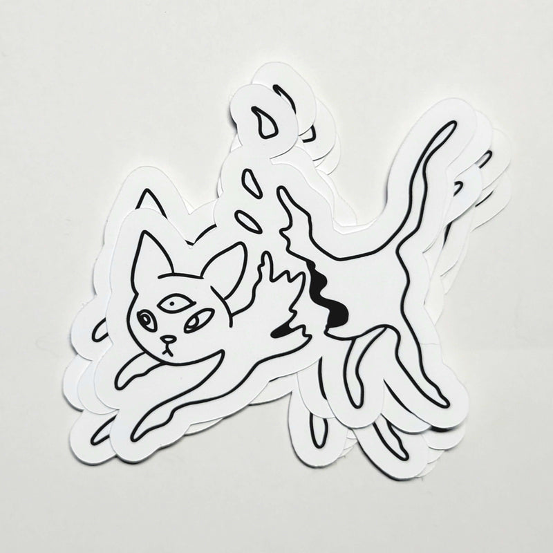 Ampersand the Cat is Vaporizing - Sticker