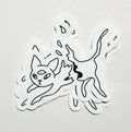 Ampersand the Cat is Vaporizing - Sticker