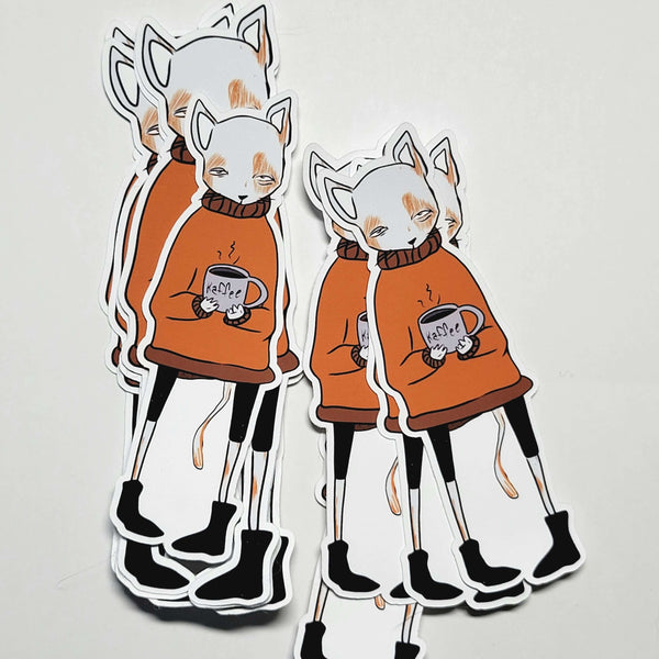 Coffee Cat - Sticker