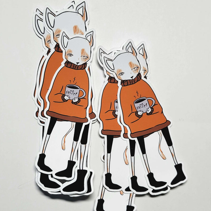 Coffee Cat - Sticker